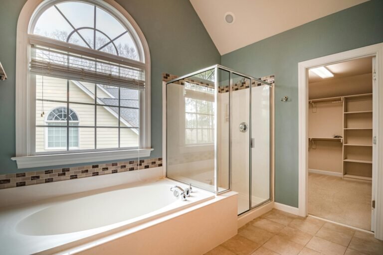 bathtub and walk in shower picture